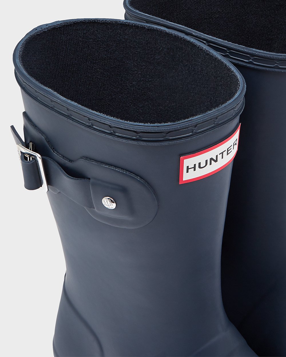 Womens Short Rain Boots - Hunter Original Tour Foldable (63GFQRUJL) - Navy